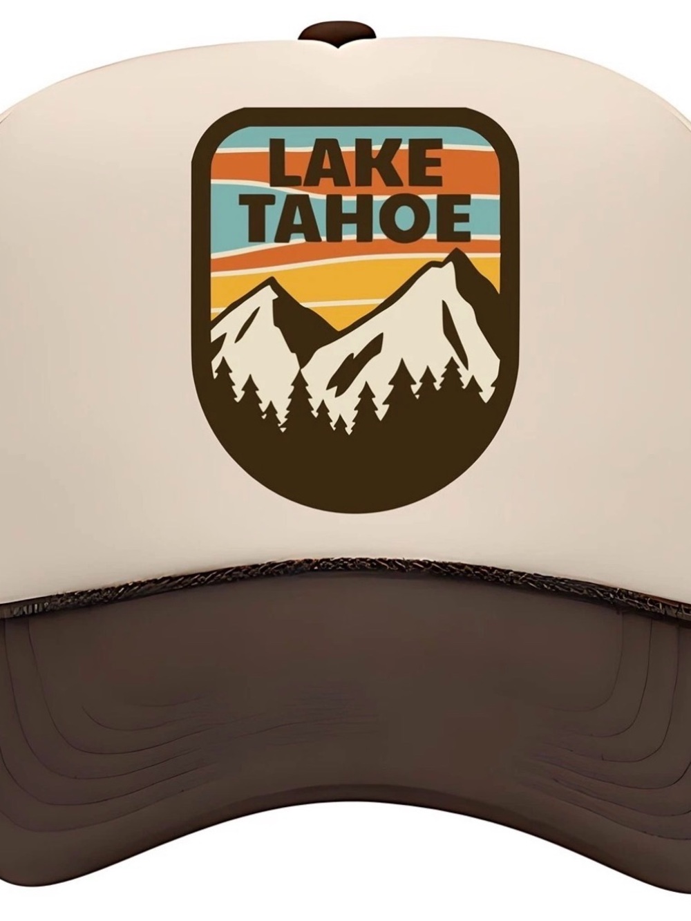 Lake Tahoe Hat Cap Vintage High-Profile Foam Trucker Style Mesh Snapback